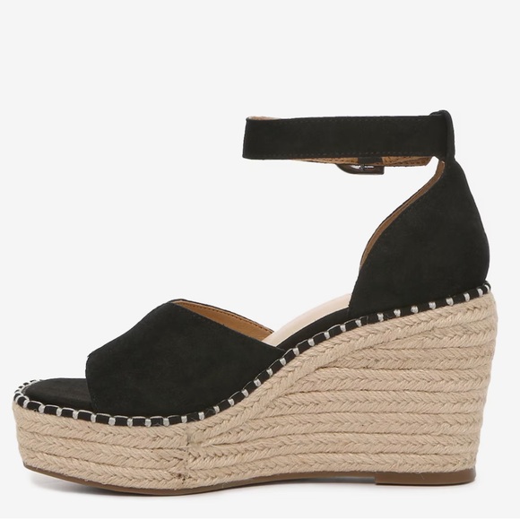 NEW CROWN VINTAGE JAUSSIE ESPADRILLE WEDGE SANDAL SIZE: 7.5 - Picture 3 of 12